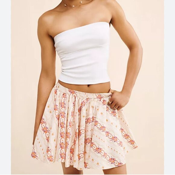 Free People Gala Printed Mini Skirt sz M - Picture 8 of 9